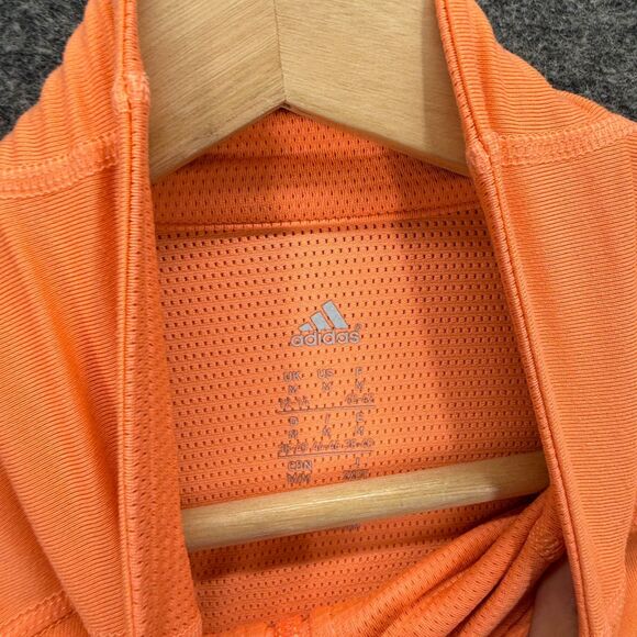 Adidas Activewear Track Jacket Women M Medium Orange Zipper Long Sleeve Active - Picture 3 of 7